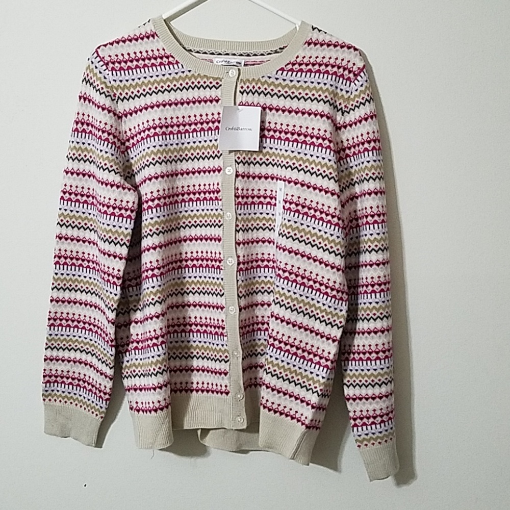 CROFT AND BARROW CARDIGAN SWEATER